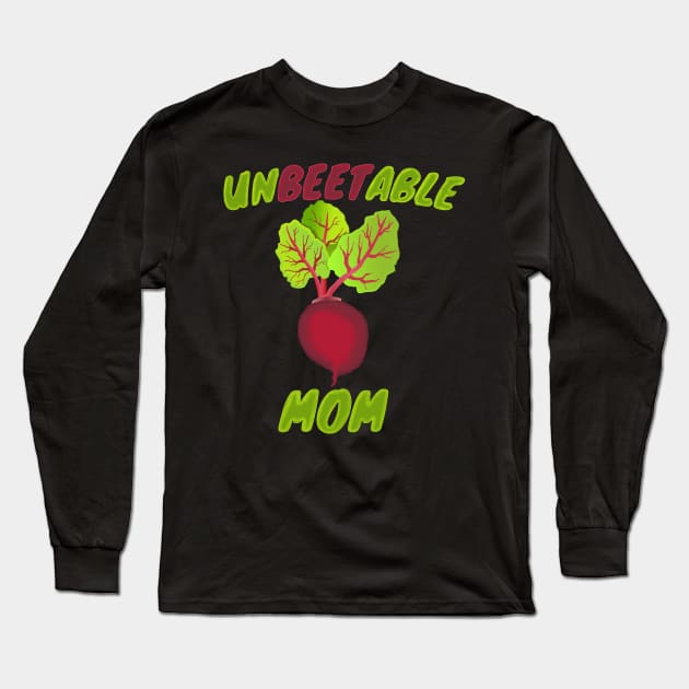 Unbeetable Mom Beet Design Long Sleeve T-Shirt by TheLostLatticework